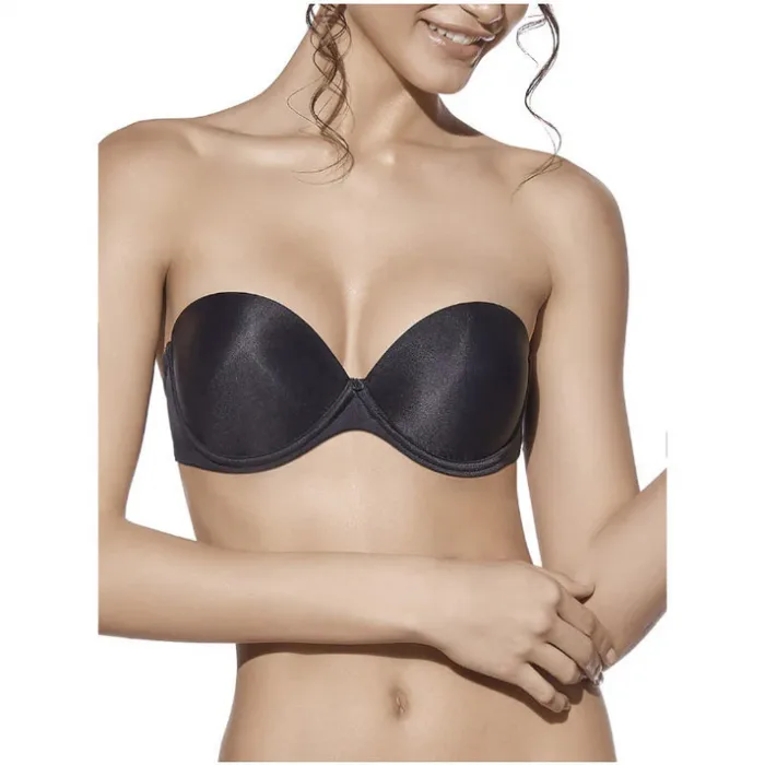 Selene - Reggiseno A Fascia Con Ferretto E Coppe Doppio Push Up Con Spalline Inseribili / Art.Carlota - immagine 3