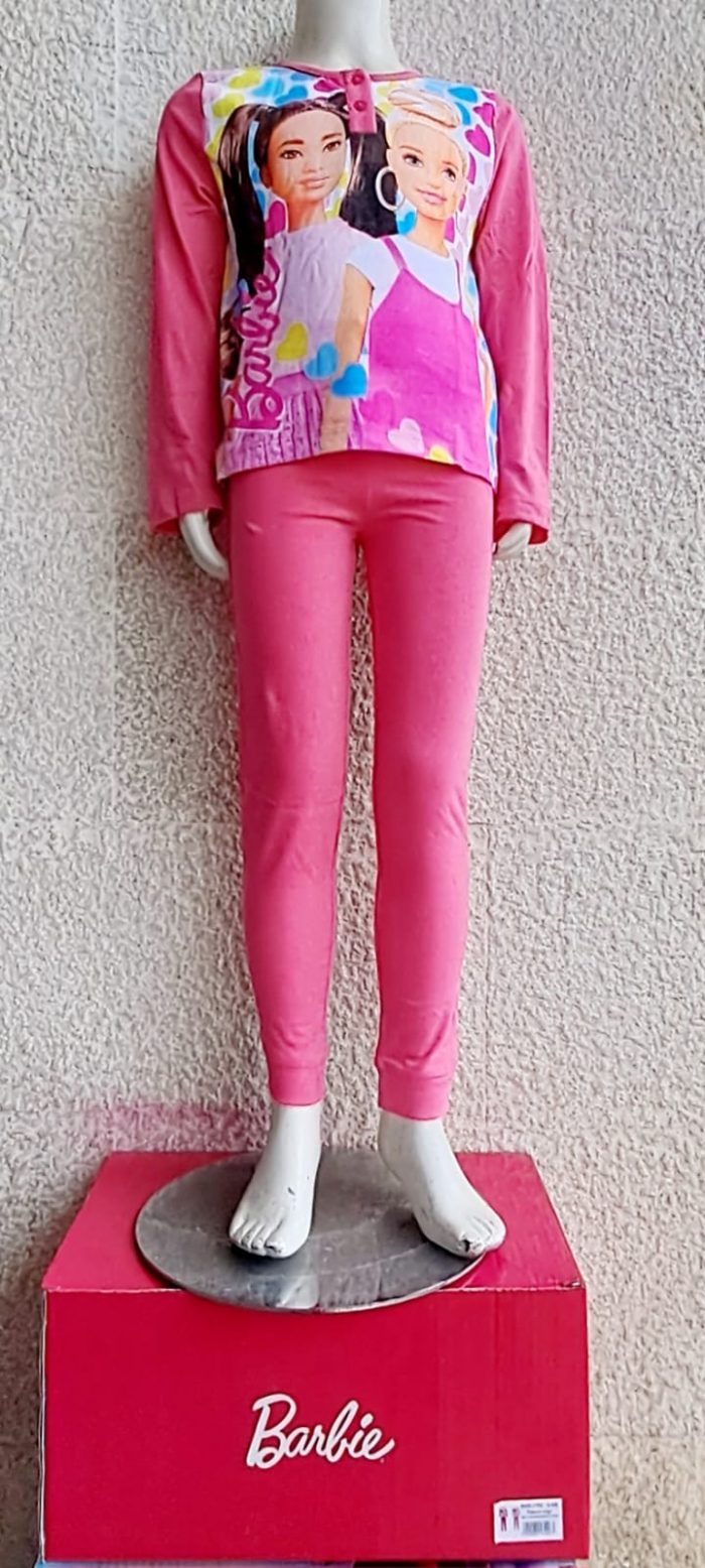Barbie - Pigiama Lungo Bimba in Cotone Leggero