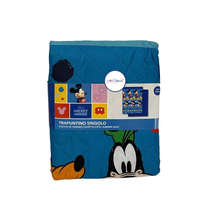 Topolino - Mickey Mouse / Trapuntino Copriletto Estivo Letto Singolo