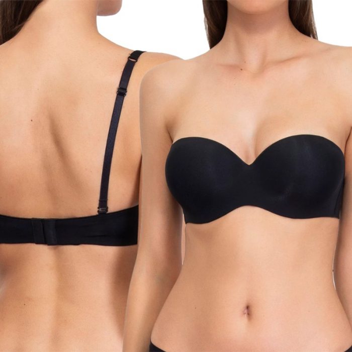 SIèLEI - Fantastic Reggiseno A Fascia Donna Preformato Push Up Con Ferretto E Coppe Graduate / Art.1580 - immagine 2