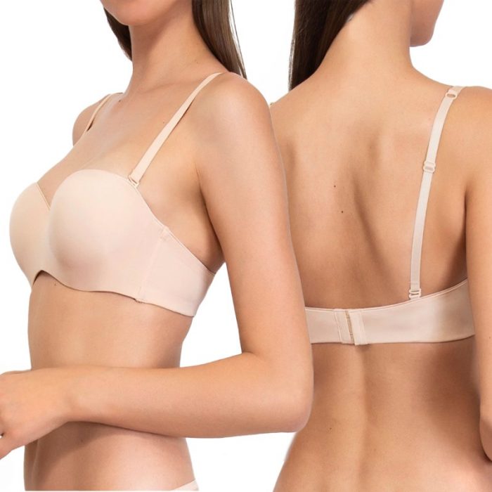 SIèLEI - Fantastic Reggiseno A Fascia Donna Preformato Push Up Con Ferretto E Coppe Graduate / Art.1580 - immagine 5
