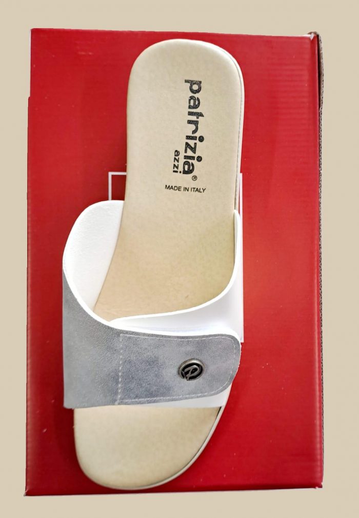 Patrizia Azzi - Ciabatte Donna - Bianco / Argento - ( Made In Italy ) - / Art.171 - immagine 4