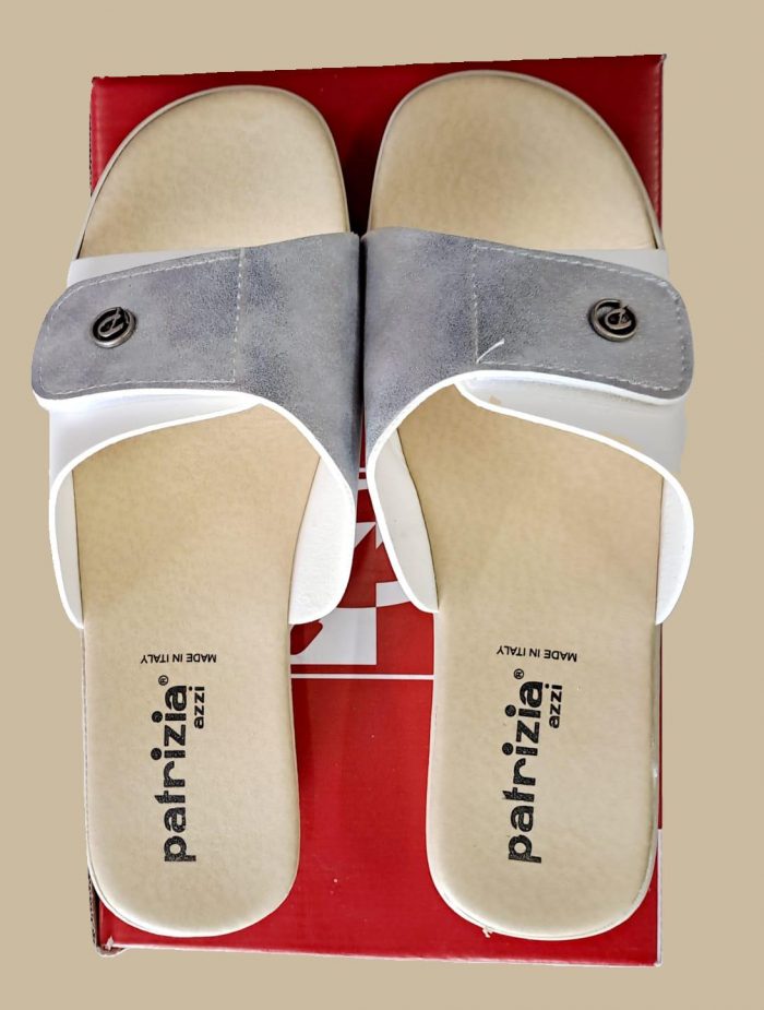 Patrizia Azzi - Ciabatte Donna - Bianco / Argento - ( Made In Italy ) - / Art.171 - immagine 5