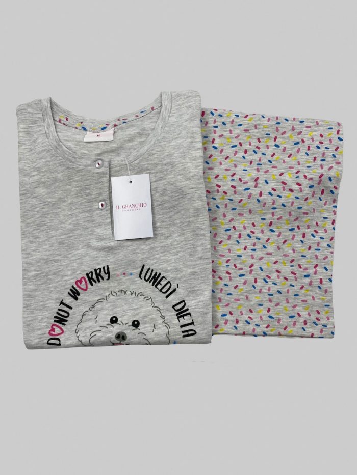 Il Granchio - Homewear - Pigiama Estivo Corto Donna in Cotone / Art.GP5102 - immagine 2