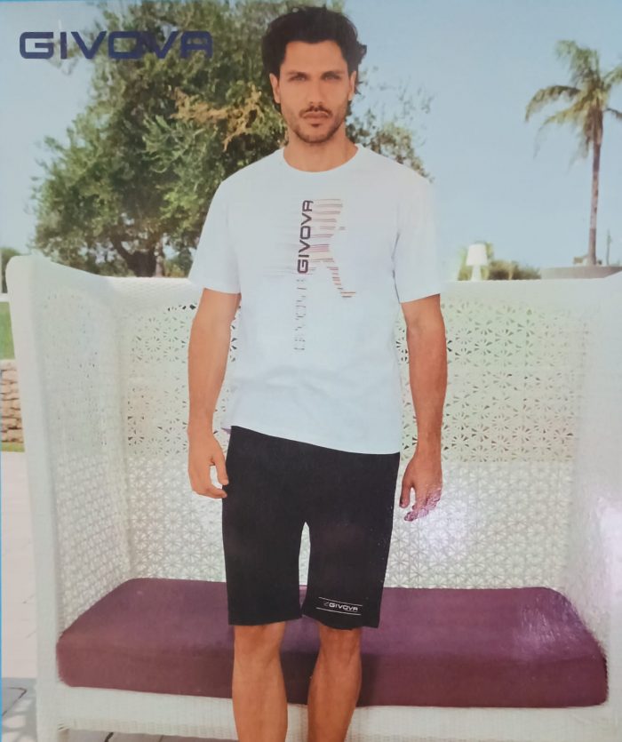 Givova - Pigiama Estivo Maglia Mezza Manica e Pantaloncino in Cotone Jersey Ragazzo / Art.GVB-173 -5-6.J