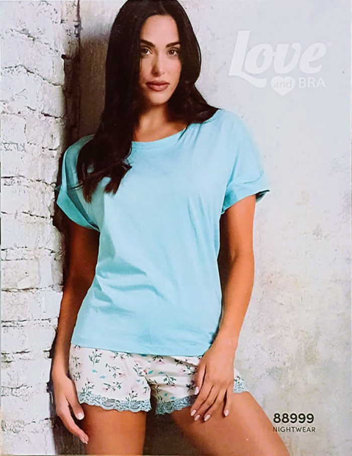 LoveAndBra - Pigiama Corto Donna – Comfort Chic In Jersey Di Cotone / Art.88999