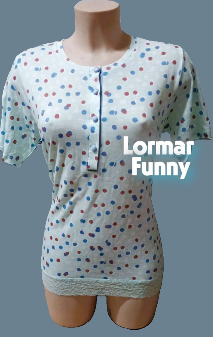 Lormar - Pigiama Serafino + Pantalone Corto / Art.Funny-65.0382 - immagine 2