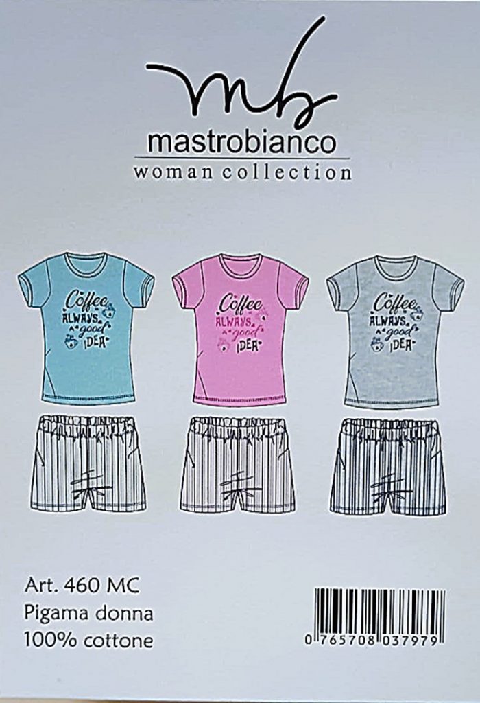 MastroBianco - Pigiama Donna Maglietta + Pantaloncino / Art.458 MC - immagine 3