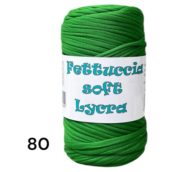 Fettuccia Lycra - Soft / 80 Smeraldo