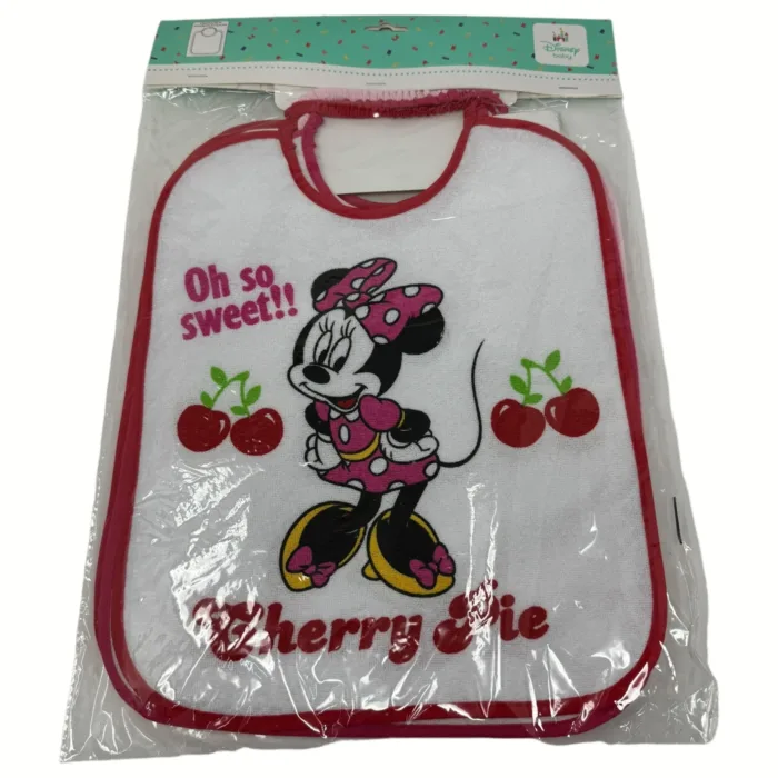 Ellepi -  Bavette Grandi in Spugna con Retro in PVC Disney Minnie  – Confezione Da 6 Pezzi