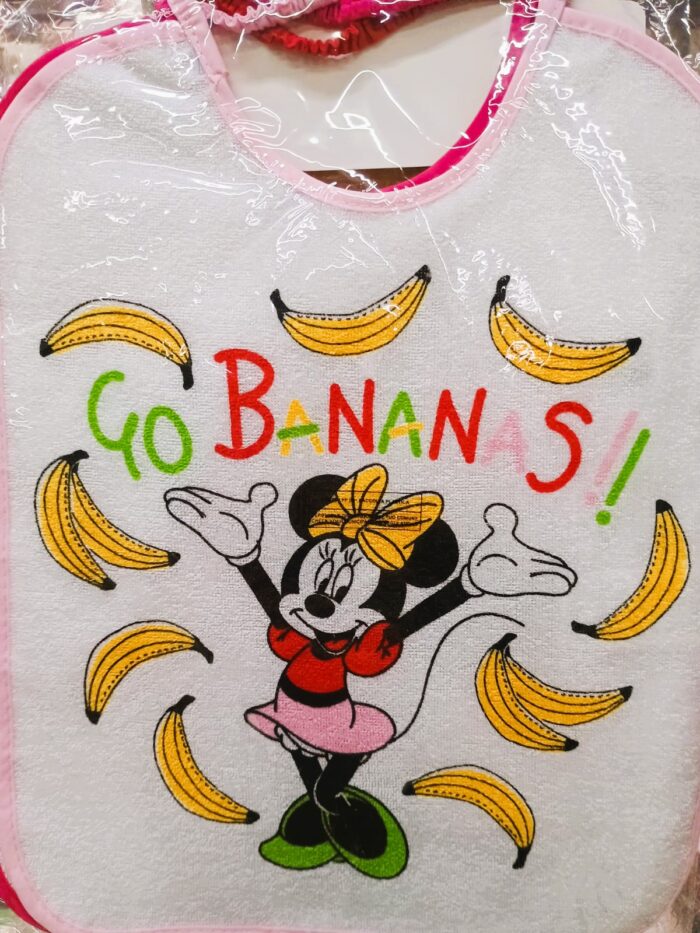 Ellepi -  Bavette Grandi in Spugna con Retro in PVC Disney Minnie  – Confezione Da 6 Pezzi - immagine 2