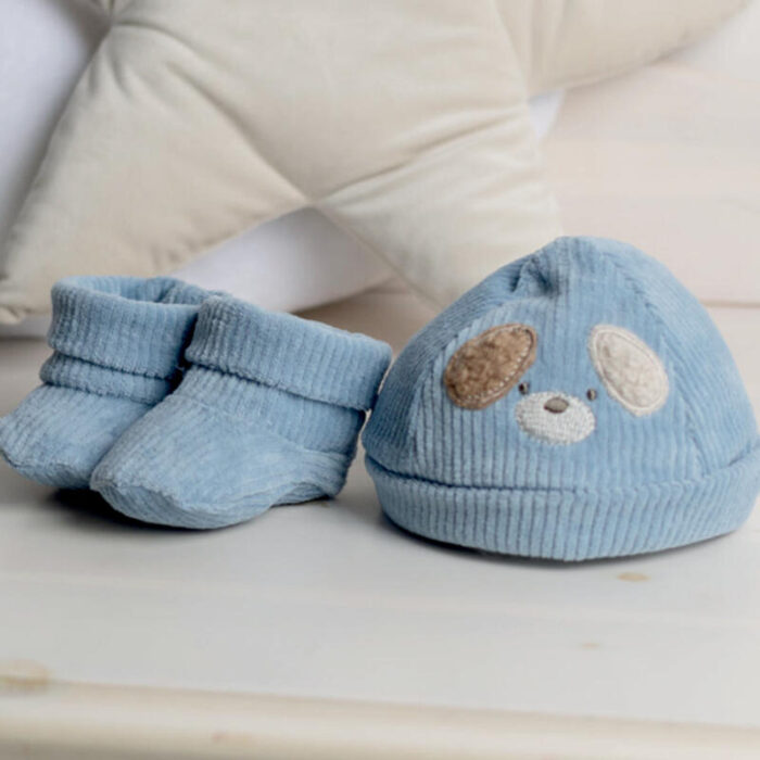 Gary - Cappellino e Scarpette in Ciniglia Neonato / Art.7226 - immagine 2