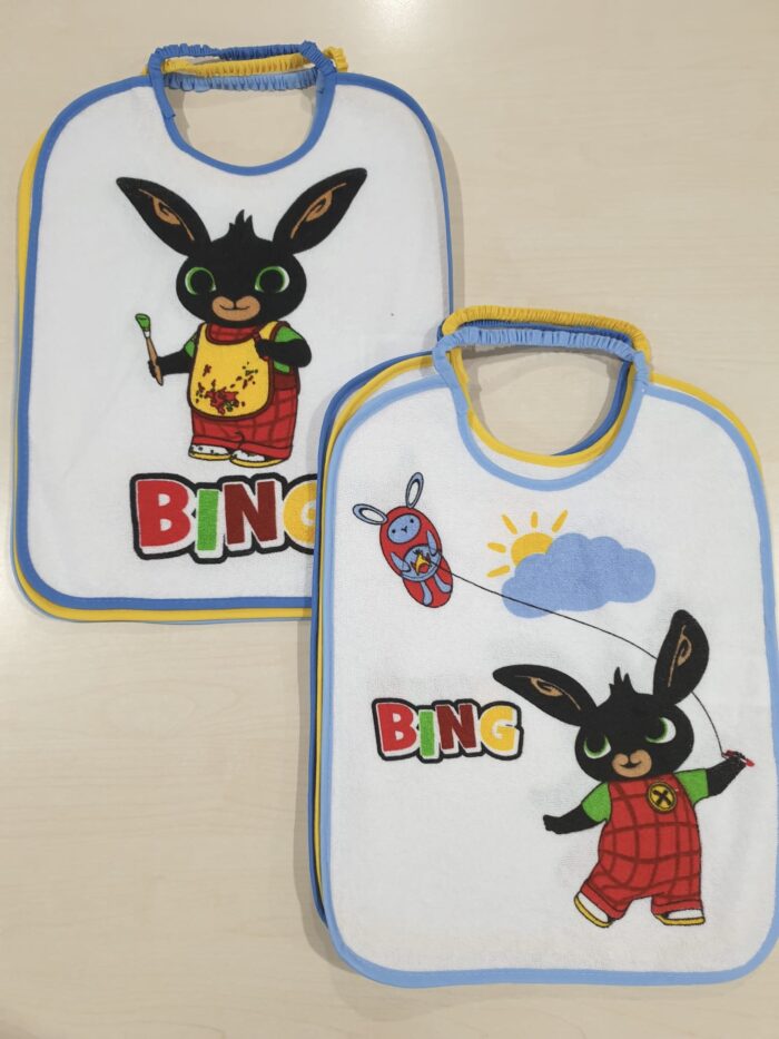 Ellepi -  Bavette Grandi in Spugna con Retro in PVC Bing  – Confezione Da 6 Pezzi