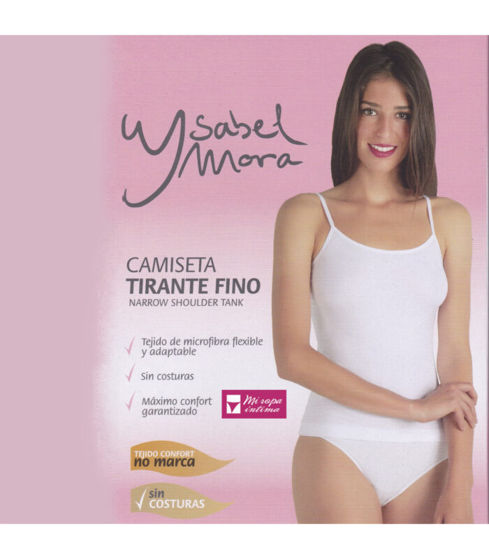 Ysabel Mora – Canotta in Microfibra con Spalline Sottili / Art.19105