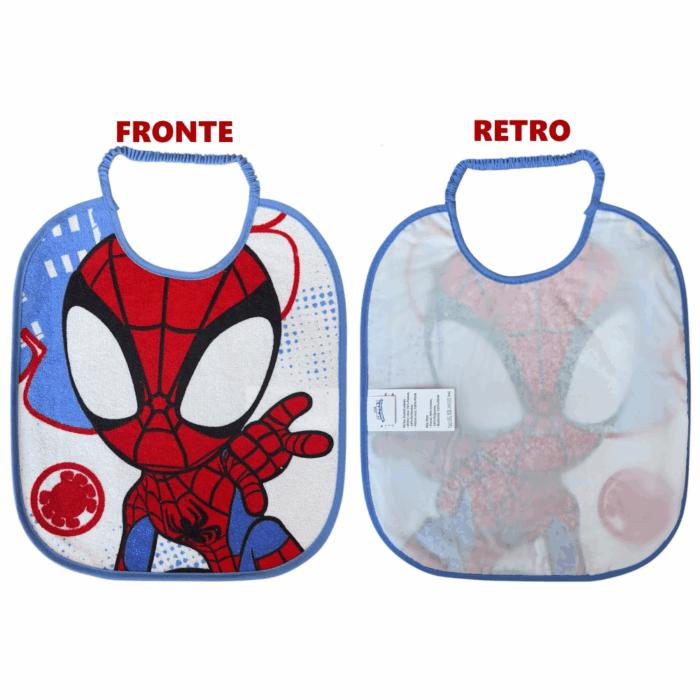 Spidey Marvel - Set Asilo 3 Pezzi Bavetta Con Elastico Tovaglietta Sacca - immagine 3