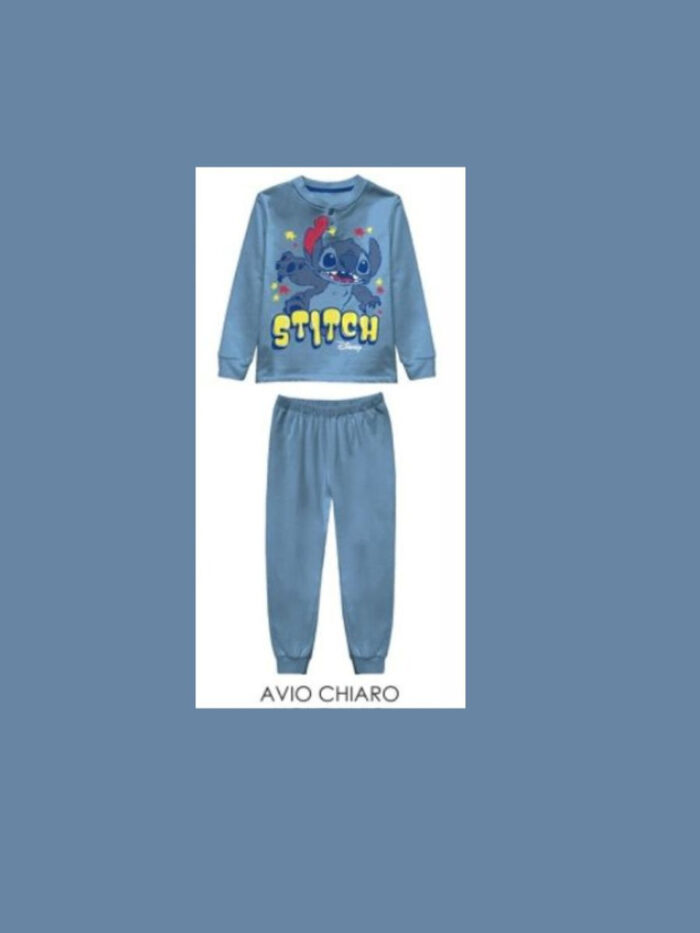 Sabor - Disney Lilo e Stitch - Pigiama Lungo Da Bambino Caldo Cotone - immagine 2