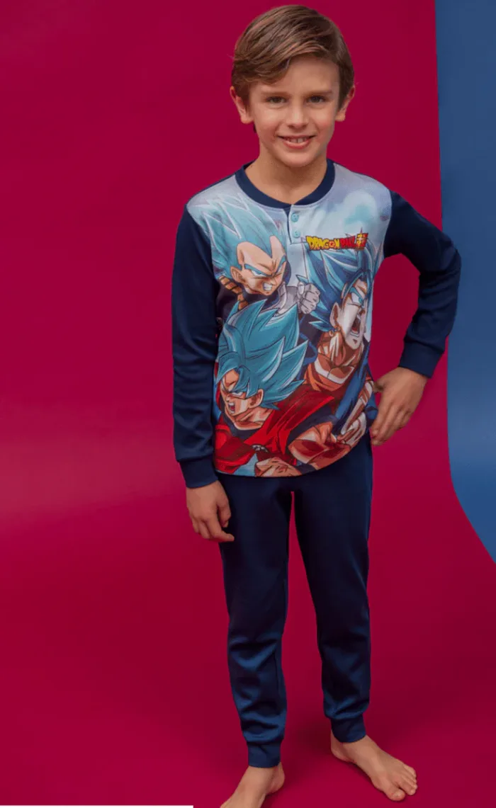 Sabor - Dragon Ball Super - Pigiama Lungo Da Bambino Caldo Cotone Interlock - immagine 3
